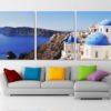 Santorini Panoramic Canvas Art Greece Canvas Print Greek Wall Art Santorini Skyline Home Decor Living Room Decor Office Greece Large Poster
