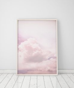 Wall Art Girls Room Decor Cloud Art Pink And Grey Nursery Decor Cloud Wall Art Prints Girls Room Art Cloud Print Pink And Grey Decor