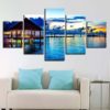 Beach Canvas Art, Beach Wall Art, Maldives 5 Piece Canvas Print, Beach Wall Decor, Panels Beach Canvas Art, Framed
