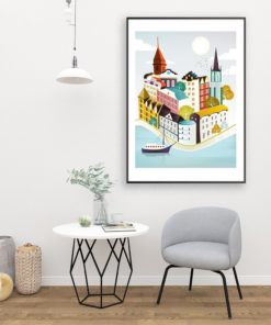 Stockholm Print | Sweden Poster | Scandinavian Art Print | Modern Wall Art