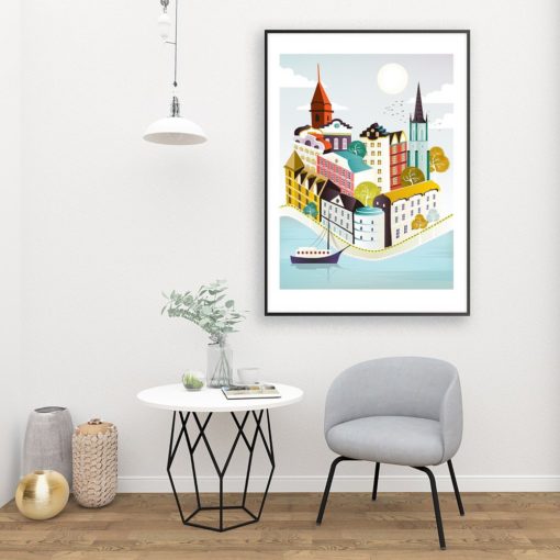 Stockholm Print | Sweden Poster | Scandinavian Art Print | Modern Wall Art