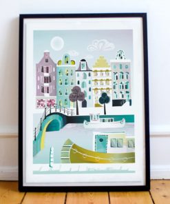Amsterdam Poster | Amsterdam Print | Travel Decor | Cityscape Wall Art | CODE: AMS3PP