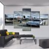 Koenigsegg Agera and MIG 15 Wall Decor, Wall Decor, Canvas Art, Canvas Print, Multi Panel, Larger Canvas Set, Framed Poster, Split Canvas