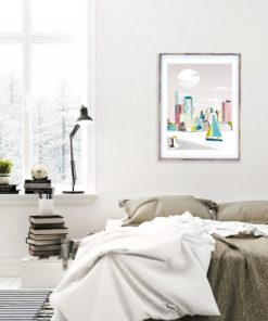 Boston Skyline | Boston Print | Travel Wall Art | City Skyline Art Print