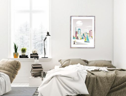 Boston Skyline | Boston Print | Travel Wall Art | City Skyline Art Print