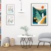 Yellowstone Poster | National Park Art | Mountain Print | Travel Poster