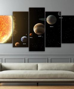 Space Wall Art, Milky Way Canvas Art, Universe Wall Decor, Galaxy Canvas Set, Multi Panel, Split Canvas, Large Framed Poster, Canvas Print