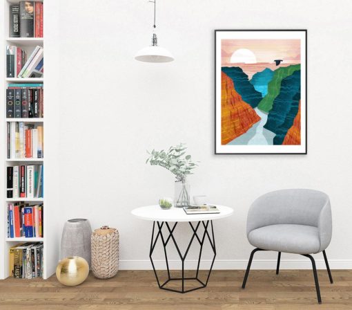 Grand Canyon Poster | National Park Art | Arizona Wall Art | Mountain Poster | Travel Poster