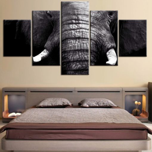 Elephant Wall Art, Elephant Canvas Art, Elephant Wall Decor, Elephant Painting, Multi Panel Canvas Print, Split Canvas, Mural, Home Decor