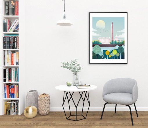 Washington Print | Large Washington Poster | Washington Wall Art | Nursery Art Print | Living Room Wall Art
