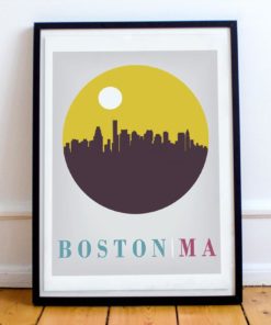 Boston Poster | Skyline Printable | Massachusetts Print | Boton Skyline