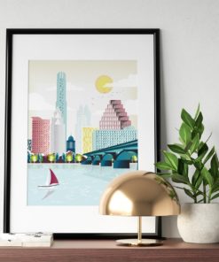 Austin Print | City Skyline Art | Austin Poster | Travel Wall art