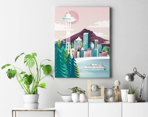 Seattle Wall Art | Seattle Print | Canvas Wall Art | Cityscape Wall Art