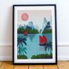 Vietnam Poster | Ho Chi Minh Print | Halong Bay | Vietnam Wall Art