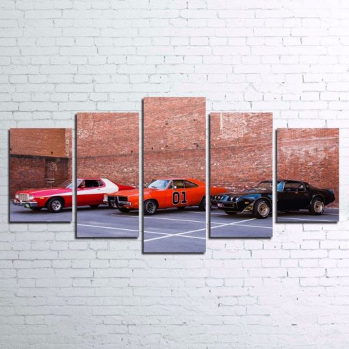 Sport Cars Wall Art, Canvas Art Set, Bandit Wall Decor, Split Canvas, Challenger Canvas Set, Multi Panel, Home Decor, Large Framed Poster