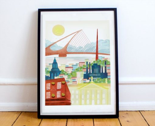 Dublin Print | Irish Print | Dublin Poster | Dublin Wall Art | Travel Poster