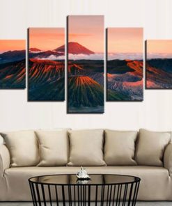 Volcano Wall Art, Mountain Canvas Art, Wall Decor, Multi Panels, Home Decor