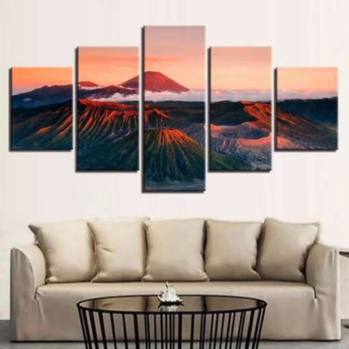 Volcano Wall Art, Mountain Canvas Art, Wall Decor, Multi Panels, Home Decor