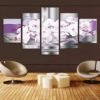 Flower Wall Art, Flower Canvas Art, Flower Painting,Multi Panel Wall Decor, Orchid Canvas Print,Floral Wall Art,Mural, Large Framed