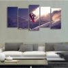 Snowboard Wall Art, Snowboard Canvas Art, Snowboard Painting,5 Piece Snowboarding Canvas Print, Snow Split Panels Set,Large Wall Art Framed
