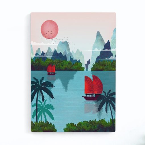 Vietnam Print | Canvas Wall Art | Ho Chi Minh Print | Halong Bay | Vietnam Wall Art