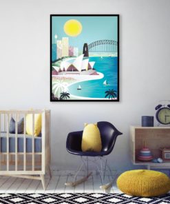 Sydney Print | Sydney Opera House | Sydney Skyline | Living Room Decor | Nursery Art Print