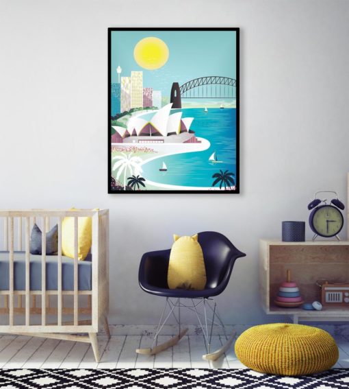 Sydney Print | Sydney Opera House | Sydney Skyline | Living Room Decor | Nursery Art Print
