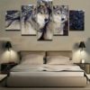 Wolf Canvas Art, Wolf Wall Art, Wolves 5 Piece Canvas Print, Wolf Wall Decor, Wolf Framed Canvas, Wolf wall Painting, Wolf   Decor