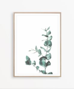 Eucalyptus Print Art Mint Green Wall Art Botanical Poster Eucalyptus Leaf Print Modern Home Decor Minimal Art Plant Print Greenery Wall Art