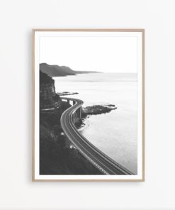 Road Photography Art Mountain Print Nature Wall Art Ocean Print Adventure Print Scandinavian Poster Black and White Wall Art Coastal Print