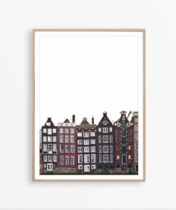 Amsterdam Print Art Dancing Houses Architecture Print Scandinavian Poster City Photography Print Nordic Decor Amsterdam Poster City Wall Art