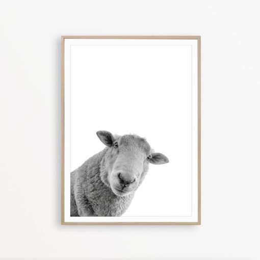 Sheep Print Farmhouse Decor Sheep Art Black and White Nursery Print Sheep Wall Art Sheep Printable Farmhouse Photography Sheep Poster