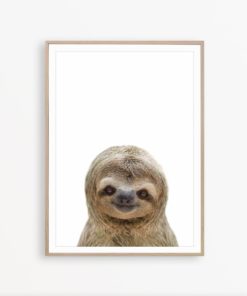 Sloth Print Art Sloth Baby Print Sloth Wall Art Jungle Nursery Decor Tropical Poster Jungle Animal Print Sloth Poster Tropical Animal Print