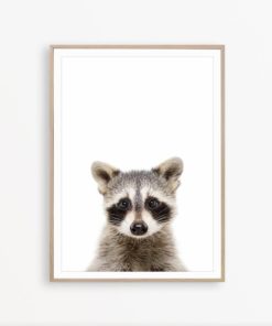 Raccoon Print • Woodland Animal Print Raccoon Wall Art Racoon Printable Baby Animal Print Nursery Wall Art Raccoon Poster Baby Raccoon Print
