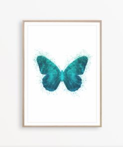 Butterfly Wall Art Butterfly Print Blue Green Art Butterfly Teal Decor Butterfly Art Butterfly Painting Butterfly Poster Blue Green Wall Art