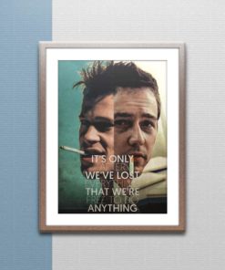 Fight Club Tyler Durden poster art print gift movie canvas quote sign wall decor the Narrator painting birthday where is my mind rules