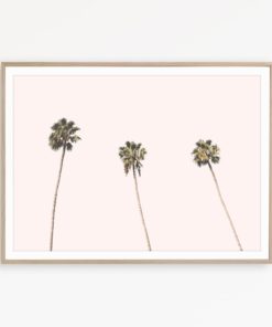 SALE! Tropical Print Art Pale Pink Palm Wall Art