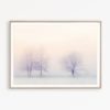 Tree Wall Art Pastel Decor Bedroom Print Foggy Forest Print Nature Photo Tree Print Blush Pink Art Nature Poster Scandinavian Modern Print