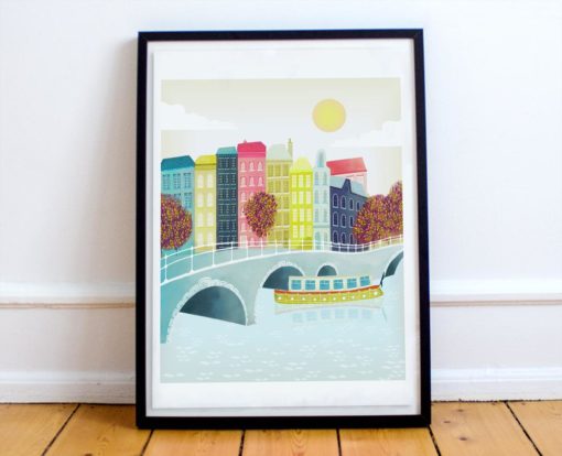 Amsterdam Wall Art | Amsterdam Poster | Dutch Canals | Cityscape Wall Art | CODE: AMS2PP