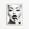 Black and White Fashion Print Makeup Vanity Decor Salon Makeup Wall Art Lips Print Fashion Poster Fashion Printable Art Fashion Photography