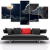 Wolf Canvas Art, Wolf Wall Art, Wolf Wall Decor, Wolf Canvas Print, Animal Wall Art, Animal Canvas Art, Moon Wall Art, Moon Canvas Art