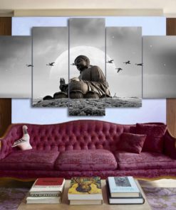 Buddha Spiritual Peaceful Dharma Meditation Nirvana 5 Piece Canvas Home Decor Buddhism Buddhist Zen Wall Art Print Panel Poster Wall Hanging