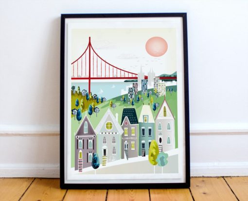 San Francisco Art | California Wall Art | Golden Gate Bridge | Travel Gallery Wall