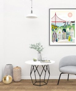 San Francisco Art | California Wall Art | City Skyline Print | Large Wall Art | Living Room Decor | Nursery Art Print