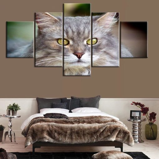 Cat Canvas Art, Cat Wall Decor,Multi Panels Cat Canvas Print, Split Canvas, Framed Wall  Decor, Home Decor, Mural, Gift for Cat Lover
