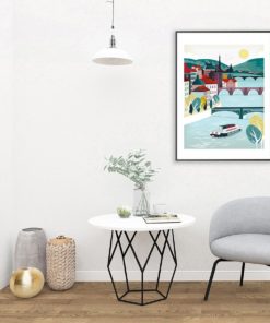 Prague Print | Prague Poster | St Charles Bridge | City Skyline Art Print