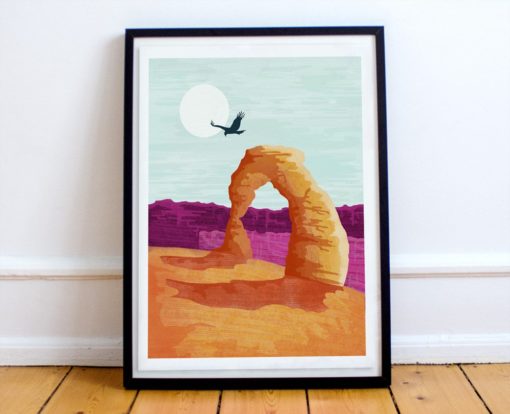 Arches Print | Utah Wall Art | National Park | US Travel Poster