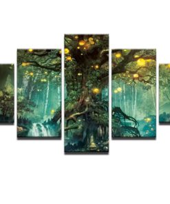 5 Pieces Enchanted Tree Canvas