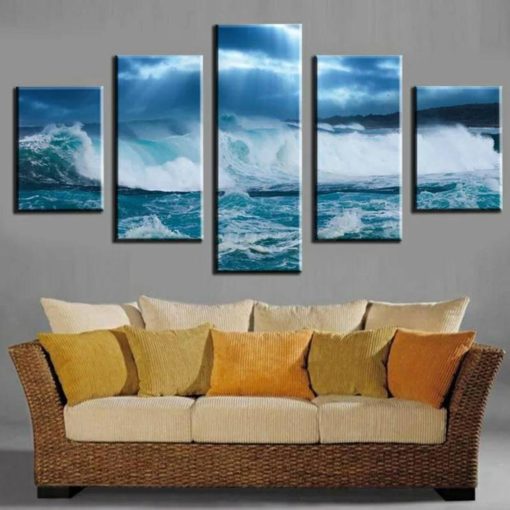 Beach Wall Art, Canvas Set, Waves, Ocean photo, Seaside, Coastal, Nautical Decor, Multi Poster, Home Decor, Living Room, Office Wall Decor