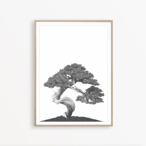 Bonsai Tree Wall Art Plant Print Black and White Botanical Print Japanese Decor Minimalist Poster Japanese Zen Print Scandinavian Wall Art
